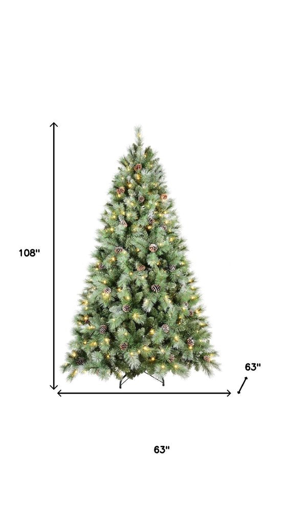 6' Pre Lit Full Pine Christmas Tree