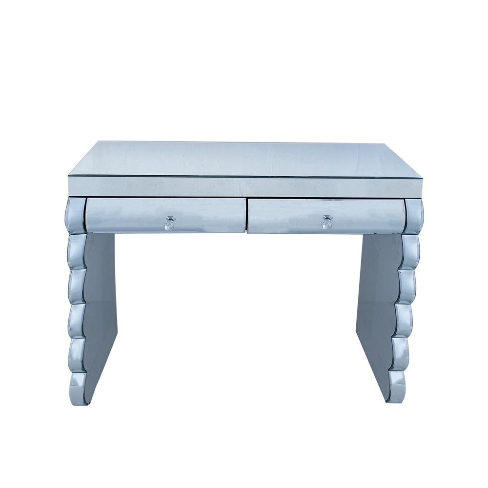 Silver Wood Two Drawer Vanity Table - 39-inch