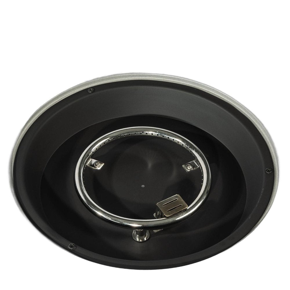 50000 Btu 36 Gray Steel Propane Round Fire Pit with Cover