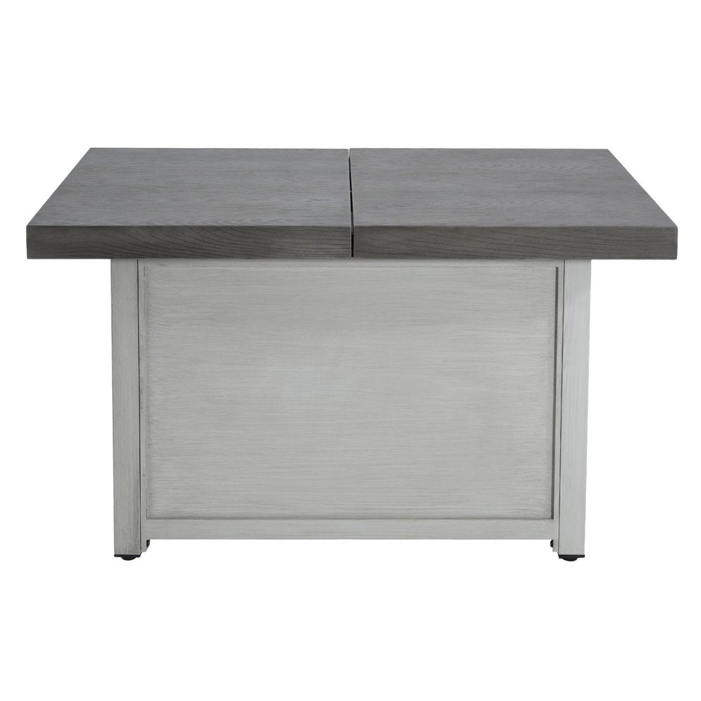 50000 Btu 45 Gray Aluminum Propane Rectangular Fire Pit with Cover