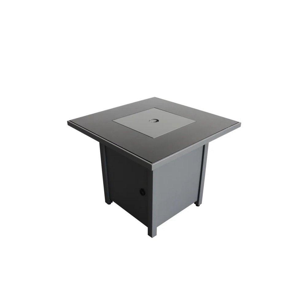 50000 Btu 30 Black Steel Propane Square Fire Pit with Cover