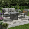 50000 Btu 30 Black Steel Propane Square Fire Pit with Cover
