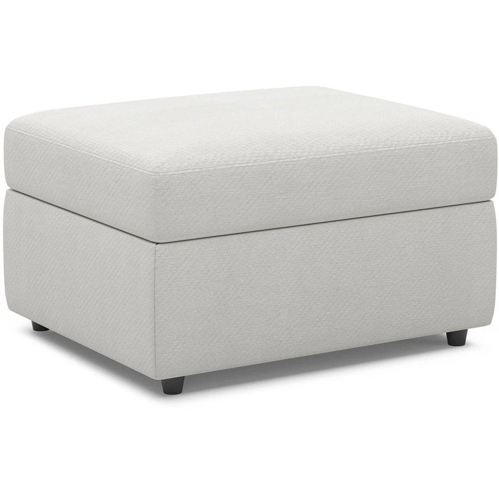 Black Velvet Storage Ottoman - 30-inch