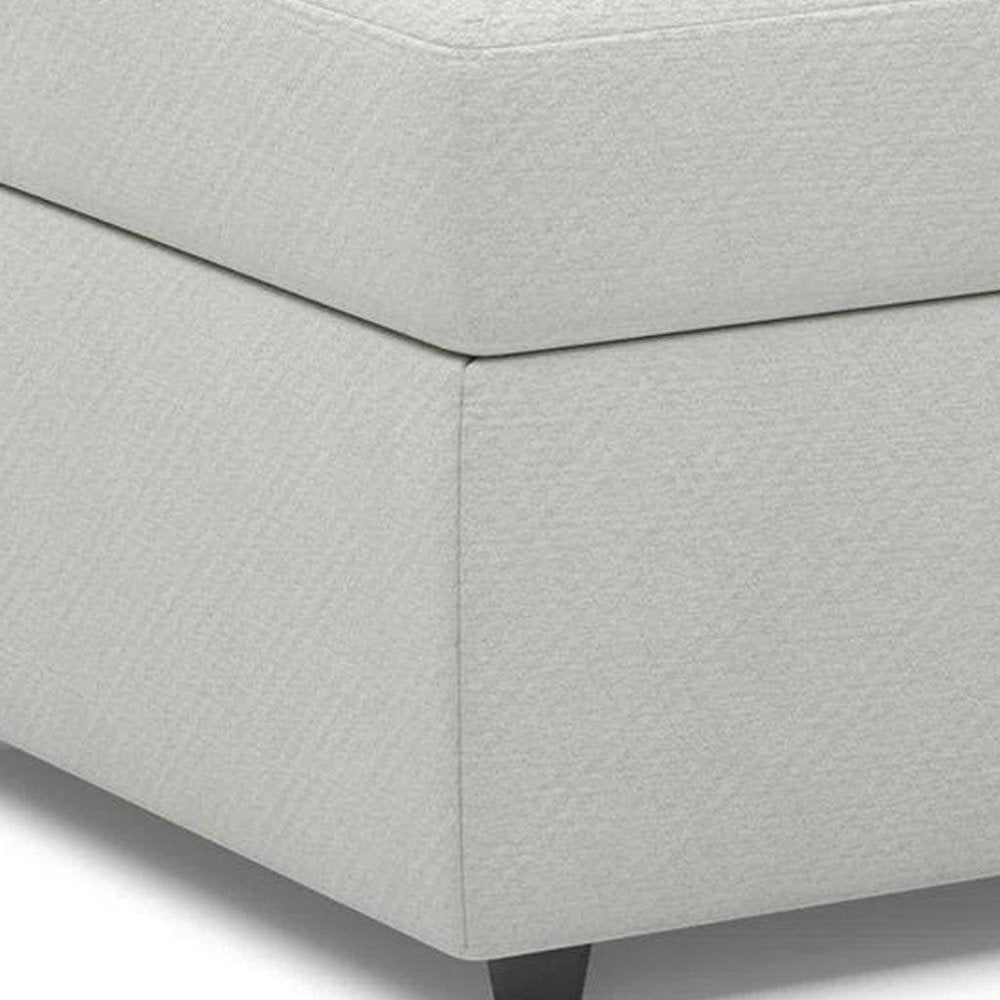 Black Velvet Storage Ottoman - 30-inch