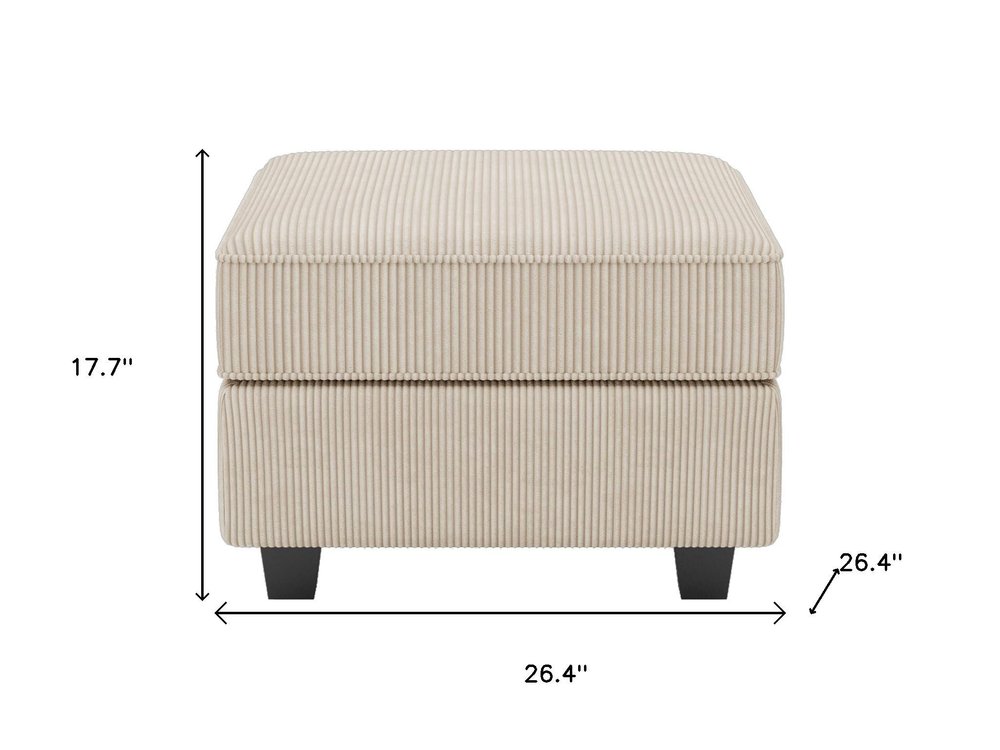 Teal Blue and Black Solid Wood and Microfiber Storage Ottoman - 26-inch