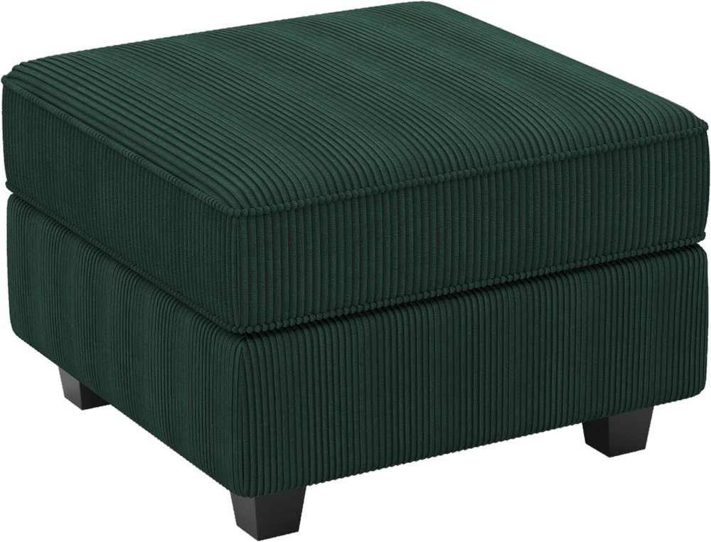 Teal Blue and Black Solid Wood and Microfiber Storage Ottoman - 26-inch