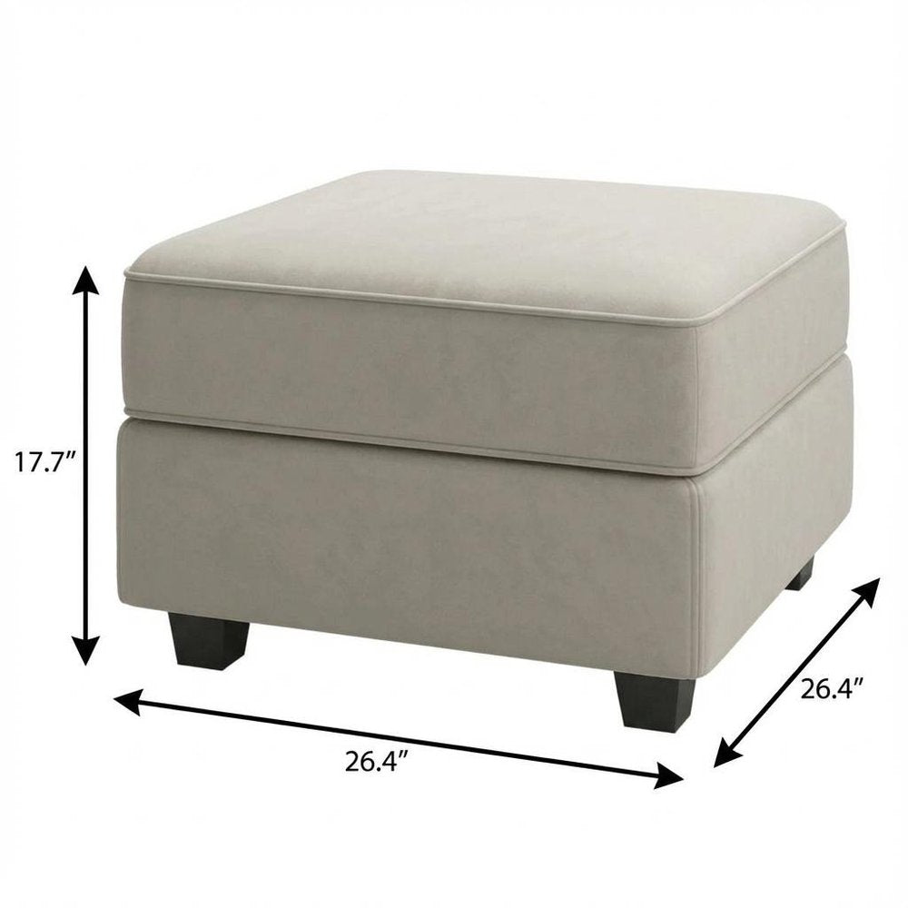 Teal Blue and Black Solid Wood and Microfiber Storage Ottoman - 26-inch