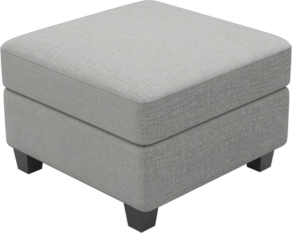 Black Velvet Storage Ottoman - 25-inch