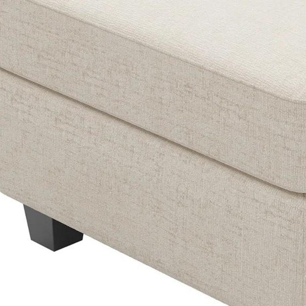 Black Velvet Storage Ottoman - 25-inch