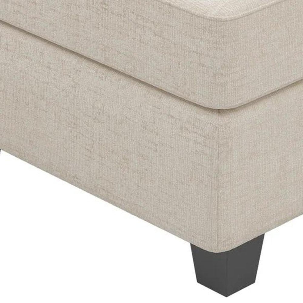 Black Velvet Storage Ottoman - 25-inch