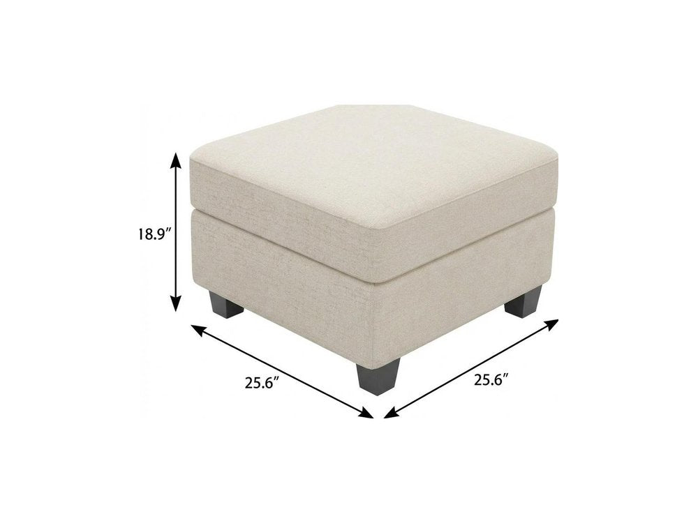 Black Velvet Storage Ottoman - 25-inch