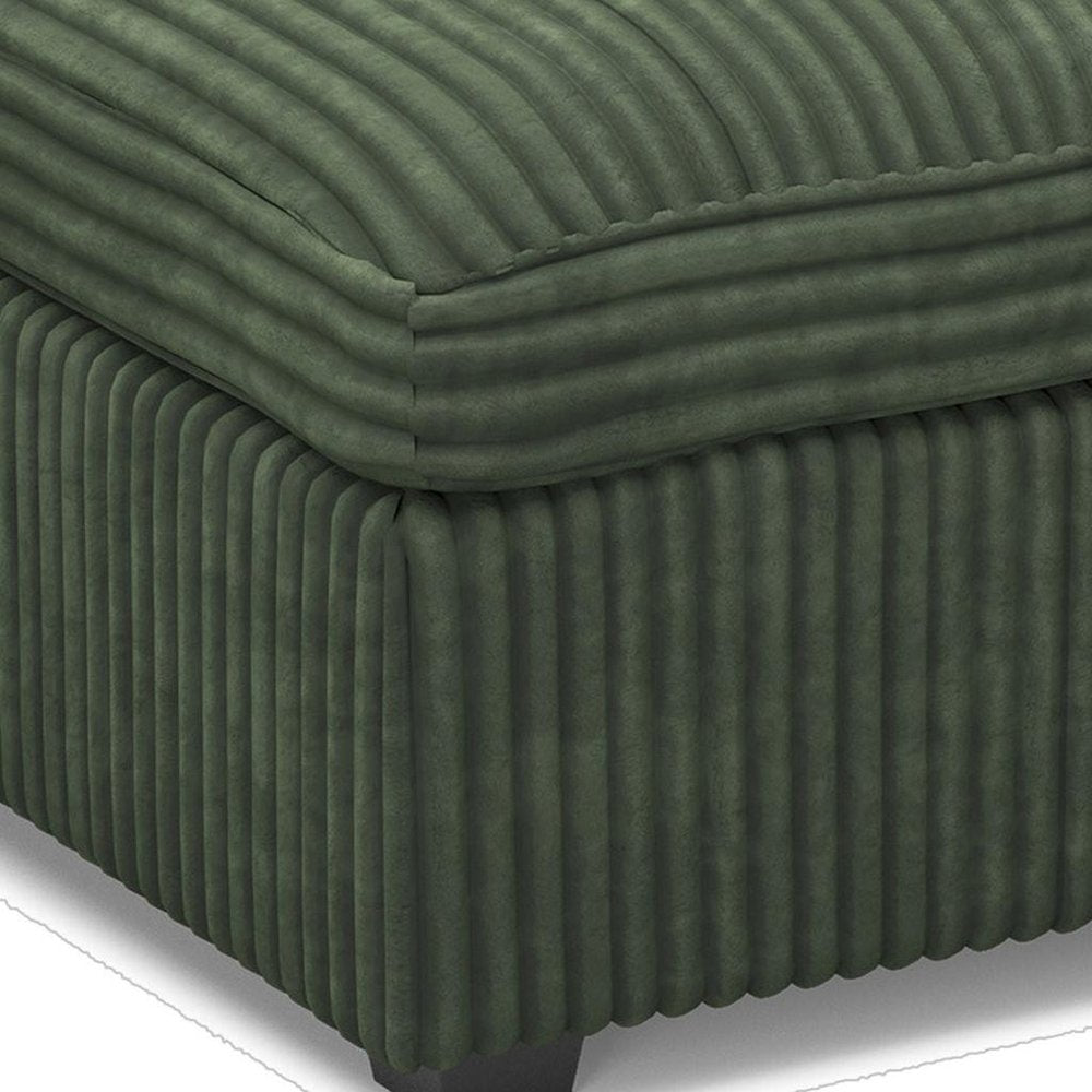 Beige and Black Chenille Storage Ottoman - 30-inch
