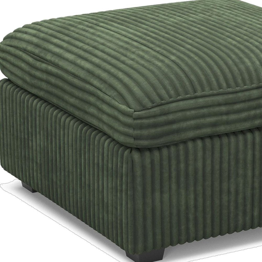 Beige and Black Chenille Storage Ottoman - 30-inch