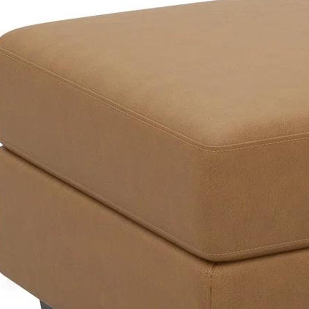 Teal Blue and Black Solid Wood and Microfiber Storage Ottoman - 26-inch
