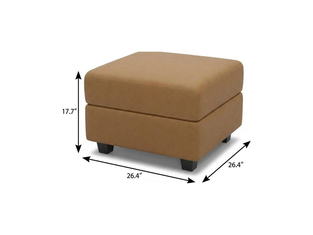 Teal Blue and Black Solid Wood and Microfiber Storage Ottoman - 26-inch
