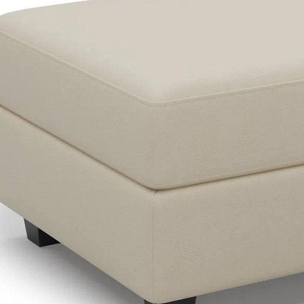 Teal Blue and Black Solid Wood and Microfiber Storage Ottoman - 26-inch