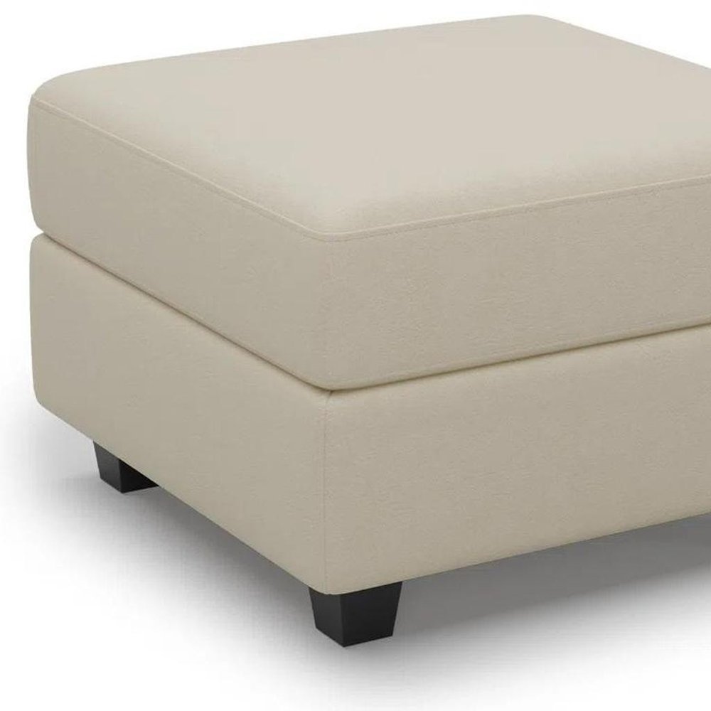 Teal Blue and Black Solid Wood and Microfiber Storage Ottoman - 26-inch