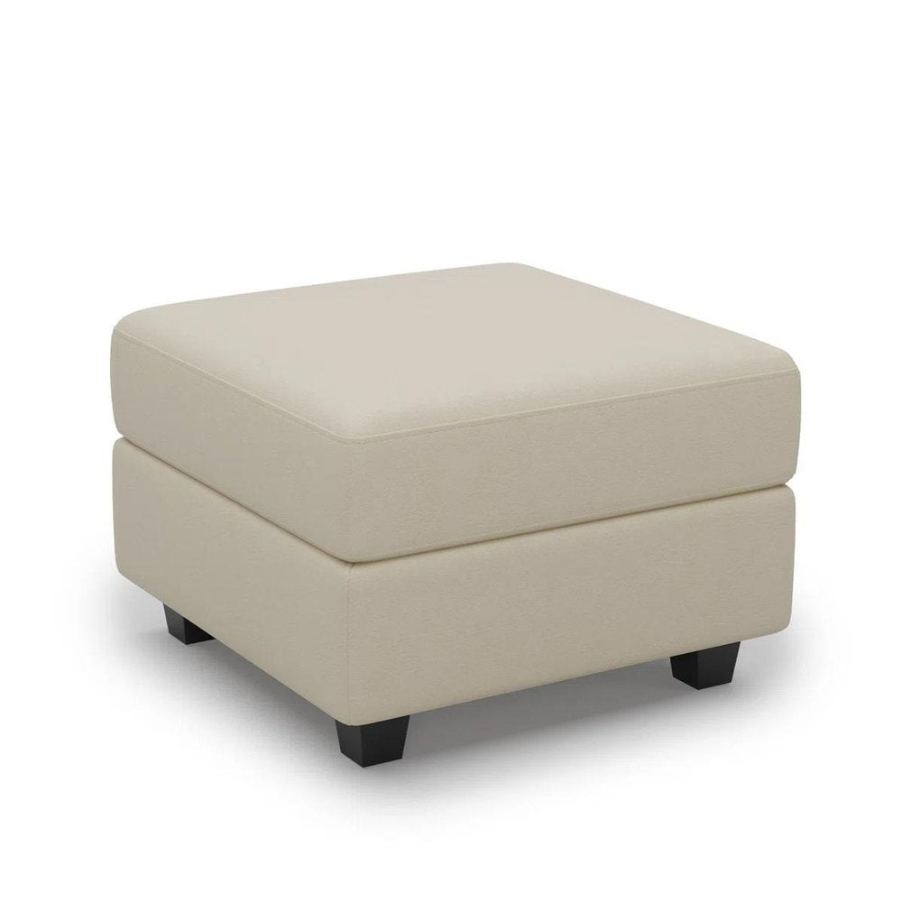 Teal Blue and Black Solid Wood and Microfiber Storage Ottoman - 26-inch