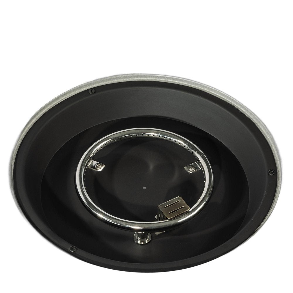 50000 Btu 37 Gray Steel Propane Round Fire Pit with Cover