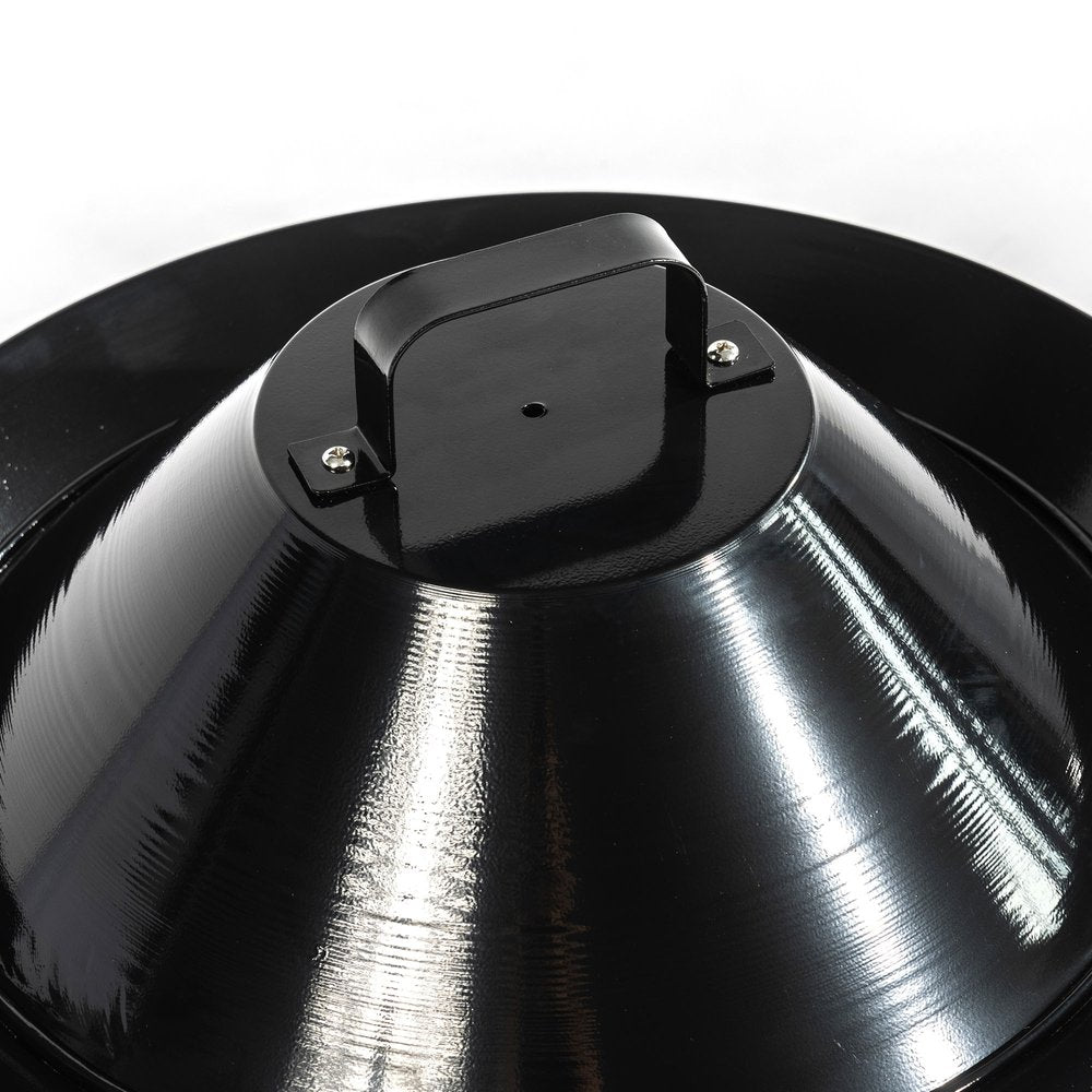 50000 Btu 19 Black Steel Propane Portable Tabletop Round Fire Pit