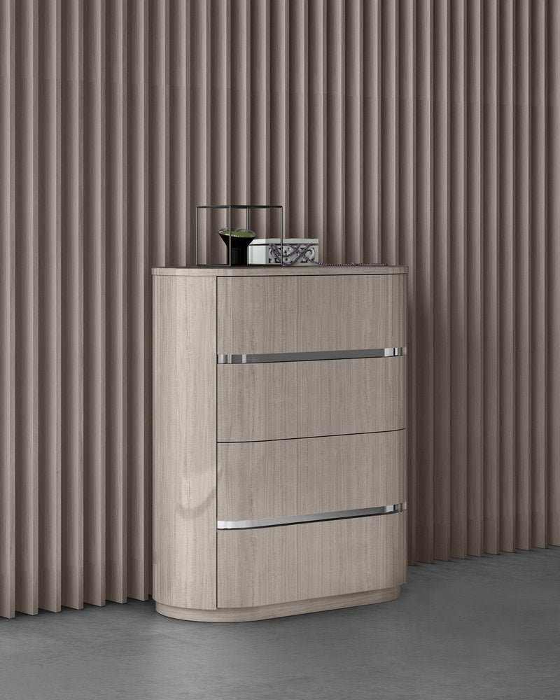 Beige Wood Four Drawer Dresser - 40-inch