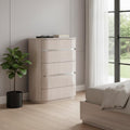 Beige Wood Four Drawer Dresser - 40-inch
