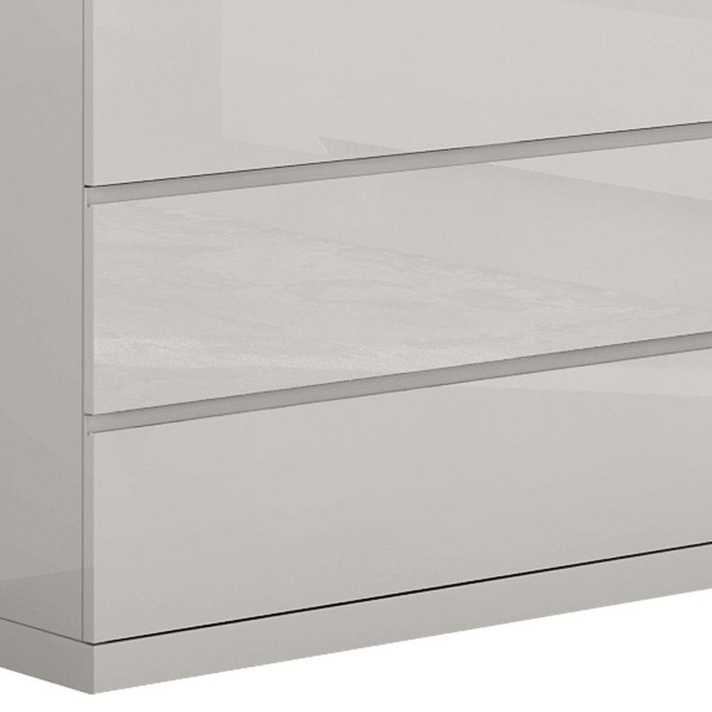 Gray Wood Six Drawer Double Dresser - 63-inch