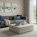 Beige Stone Square Block Coffee Table - 35-inch