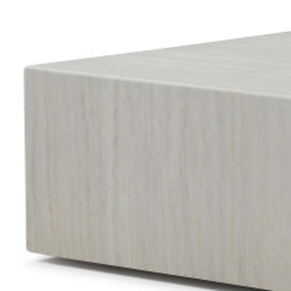 Beige Stone Square Block Coffee Table - 35-inch