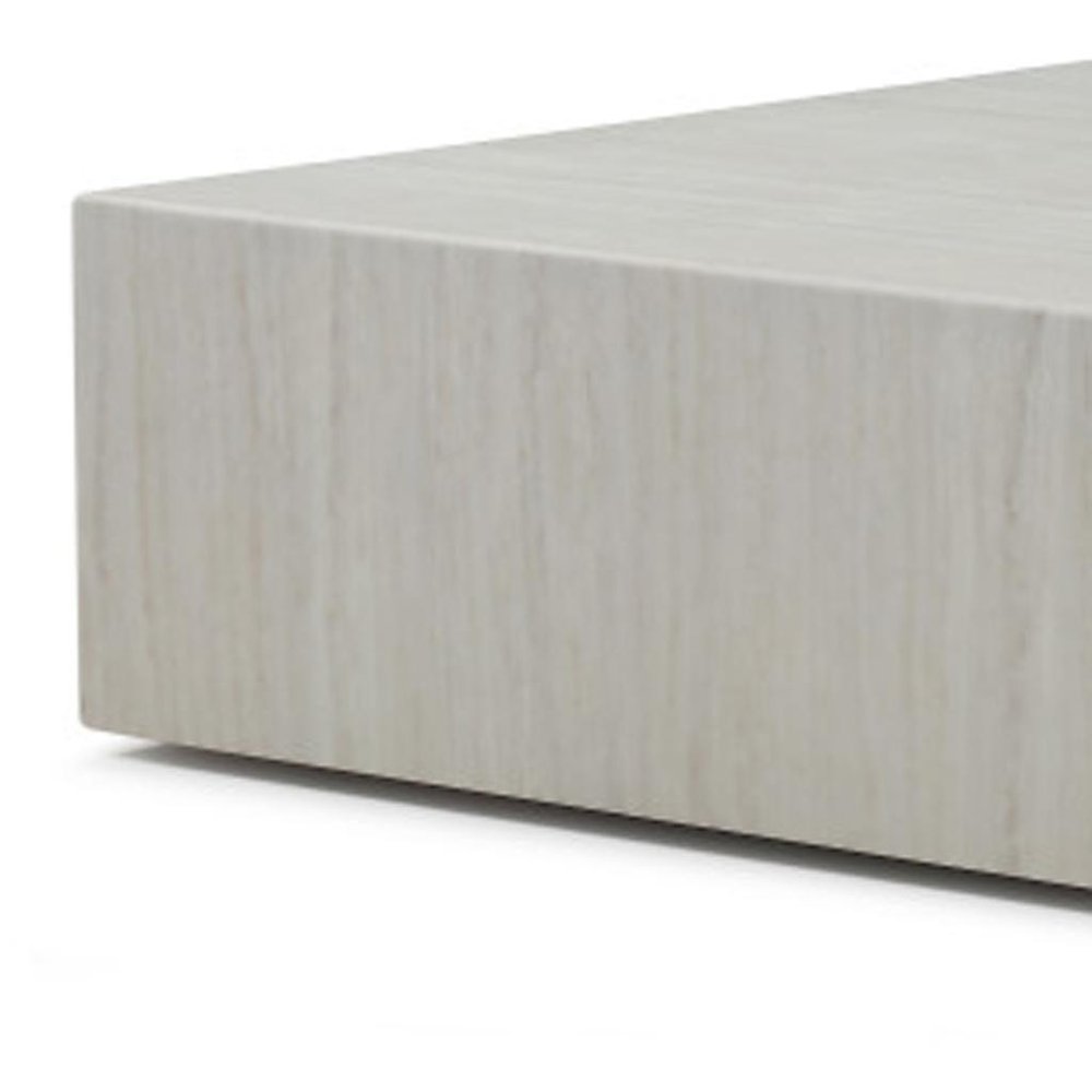 Beige Stone Square Block Coffee Table - 35-inch