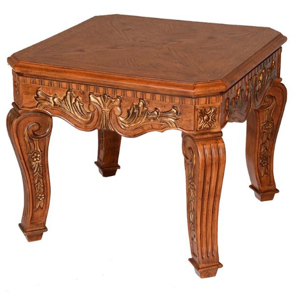 Oak Wood Square End Table - 23-inch