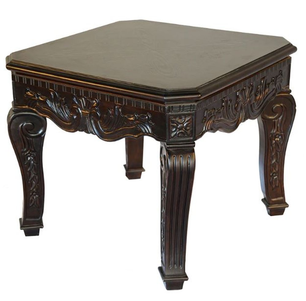 Espresso Wood Square End Table - 23-inch