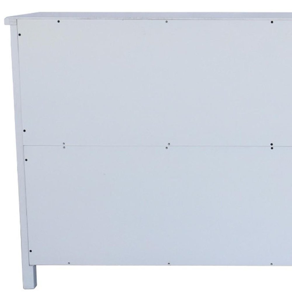 White Wood Sideboard with Four Doors - 60-inch