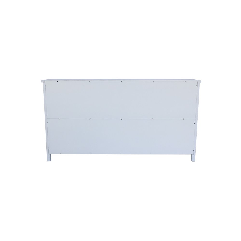 White Wood Sideboard with Four Doors - 60-inch