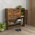 Brown Multi-Tier Wood Shoe Organizer - 43-inch