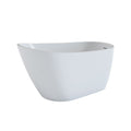 White Acrylic Oval Bath Tub - 55-inch