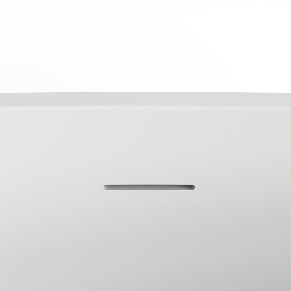 White Acrylic Oval Bath Tub - 67-inch
