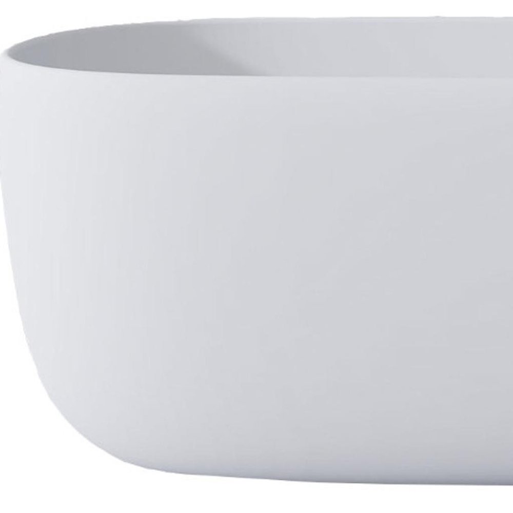 White Acrylic Oval Bath Tub - 51-inch