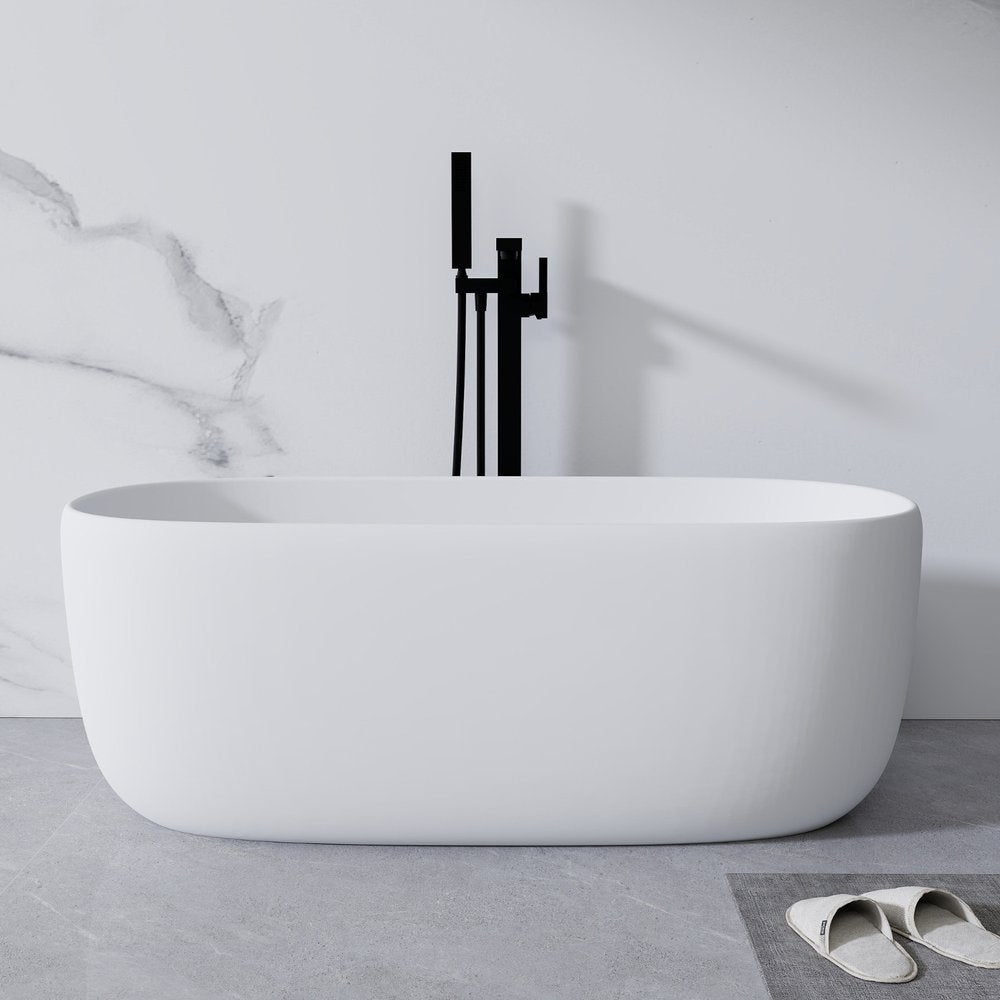 White Acrylic Oval Bath Tub - 51-inch