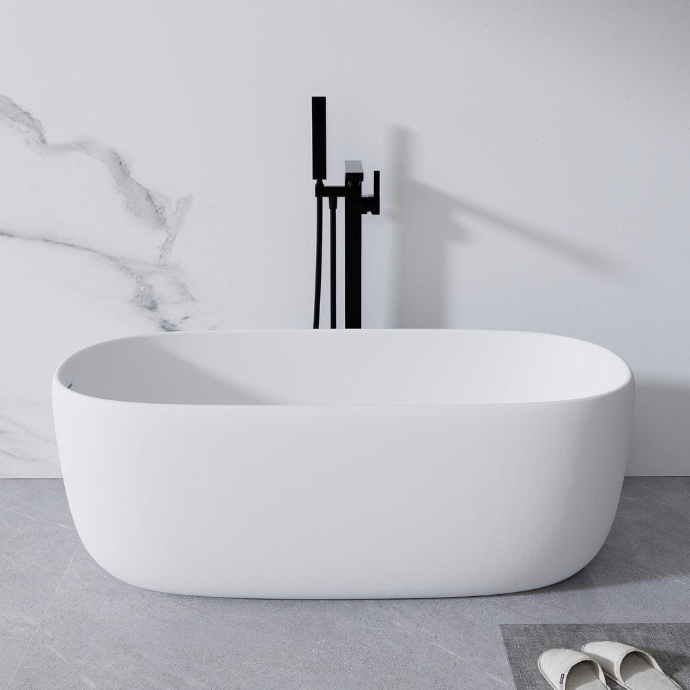 White Acrylic Oval Bath Tub - 51-inch