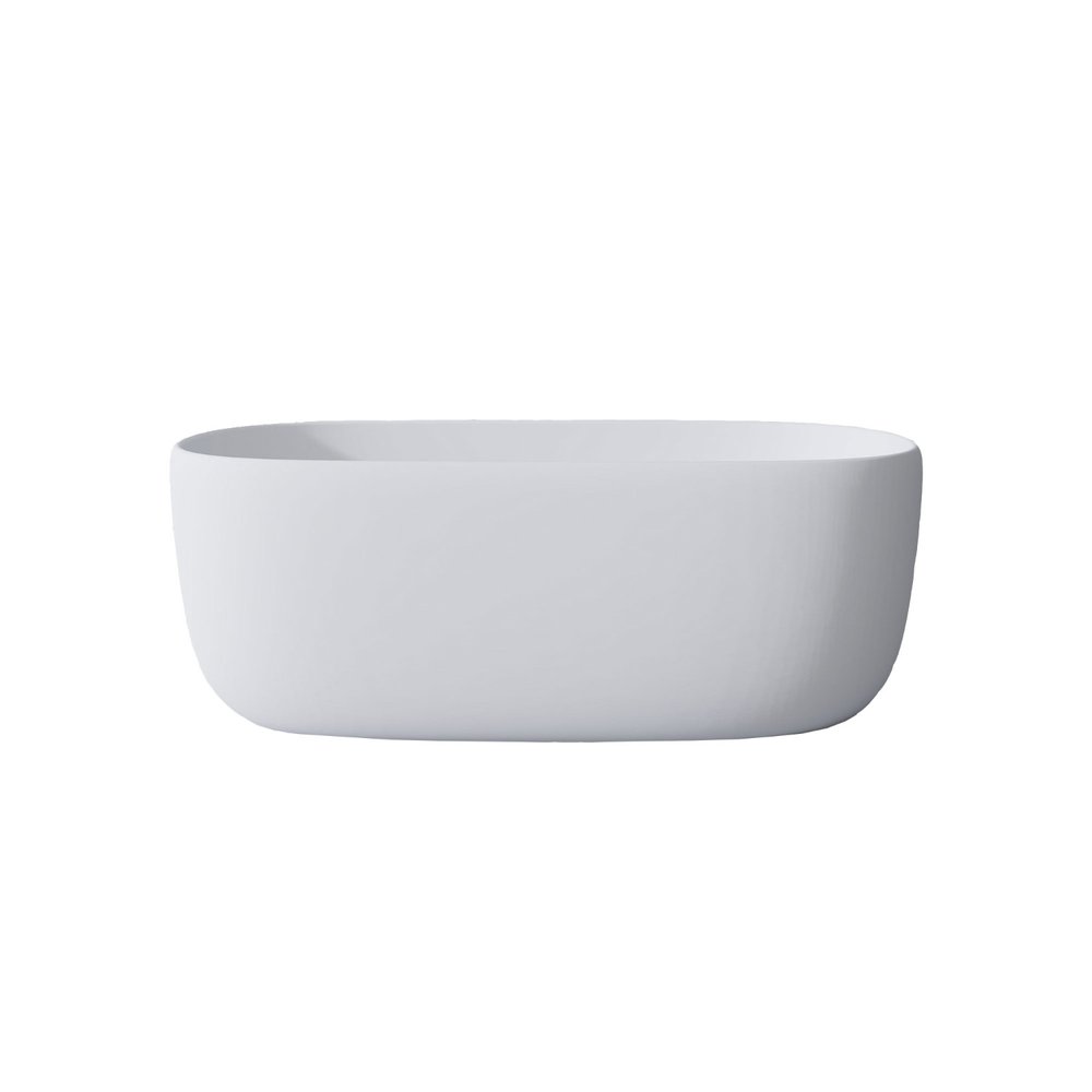 White Acrylic Oval Bath Tub - 51-inch