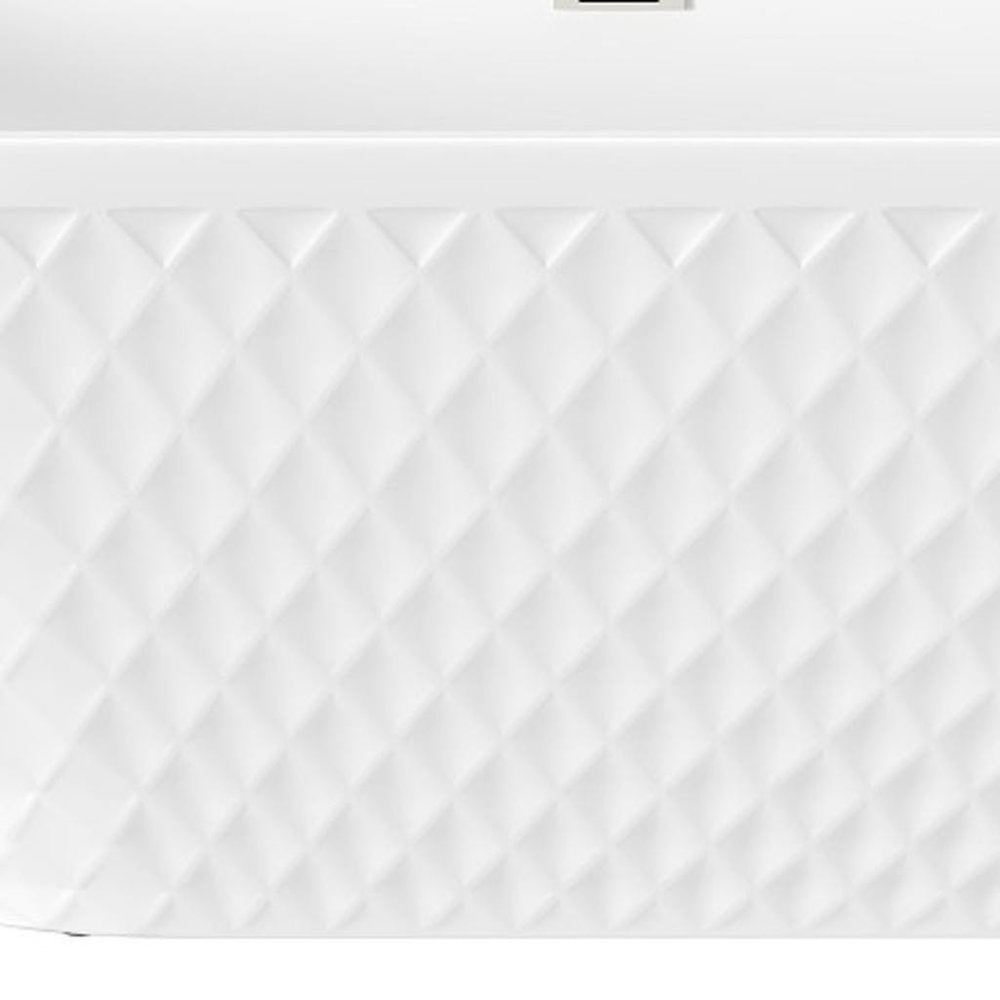 White Acrylic Oval Bath Tub - 59-inch