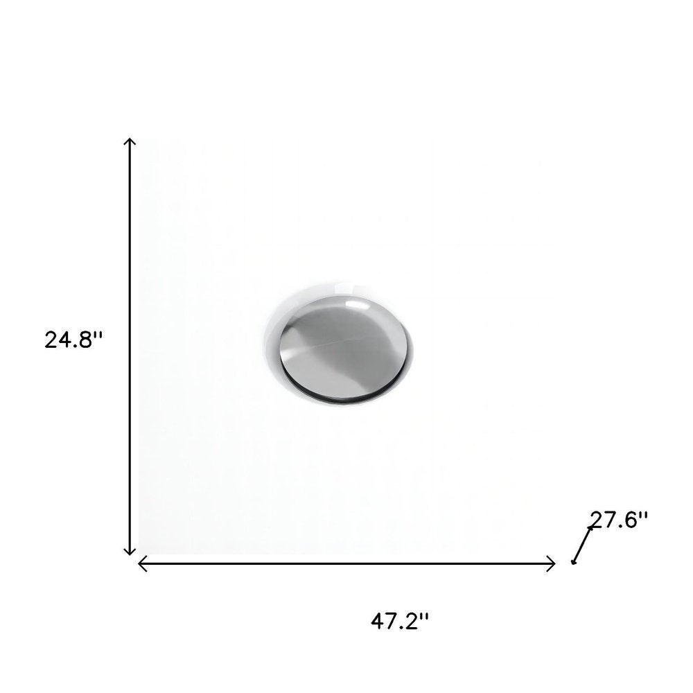 White Acrylic Bath Tub - 47-inch