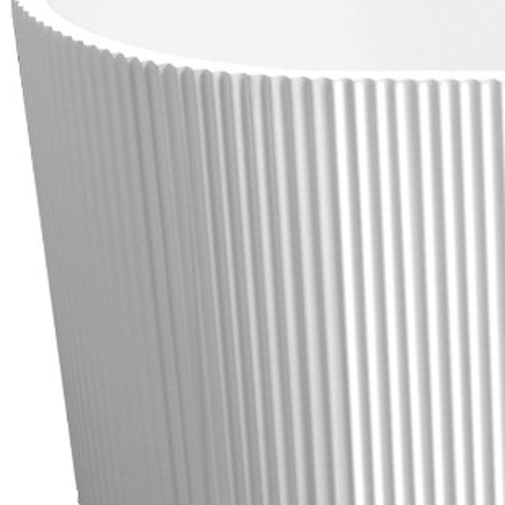 White Acrylic Oval Bath Tub - 59-inch