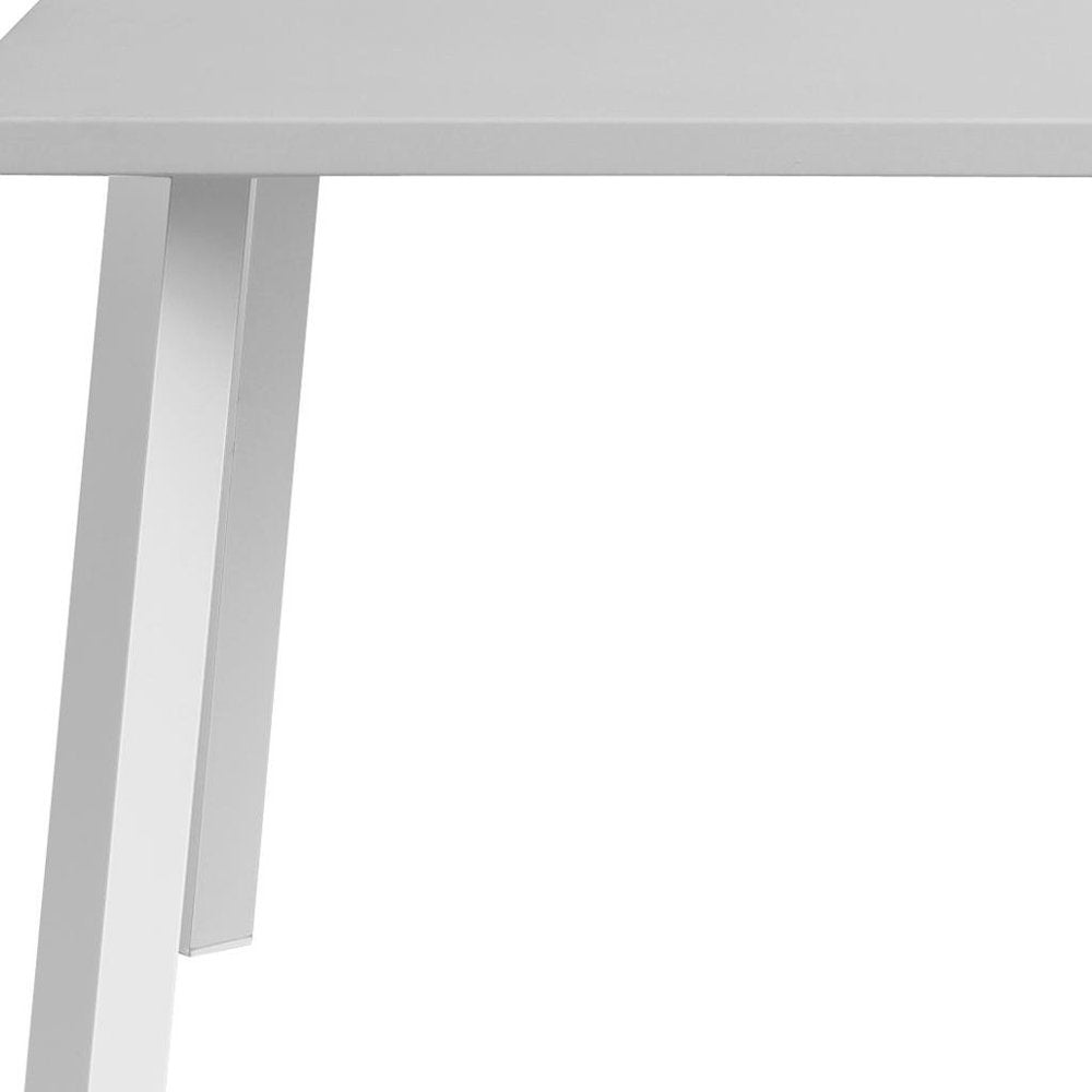 White Aluminum Square Outdoor Dining Table - 39-inch