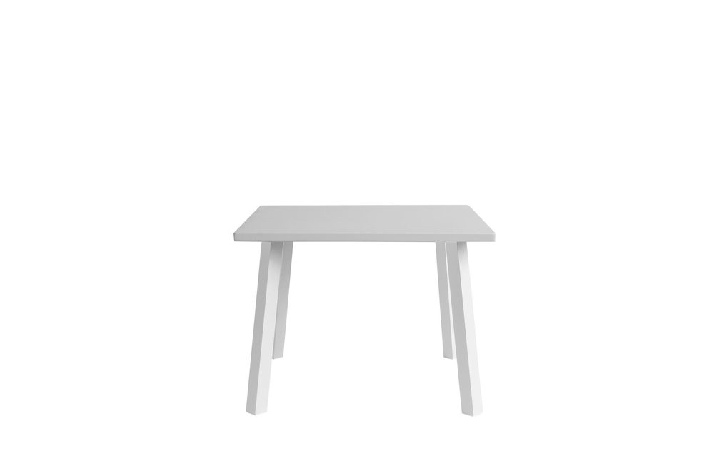 White Aluminum Square Outdoor Dining Table - 39-inch