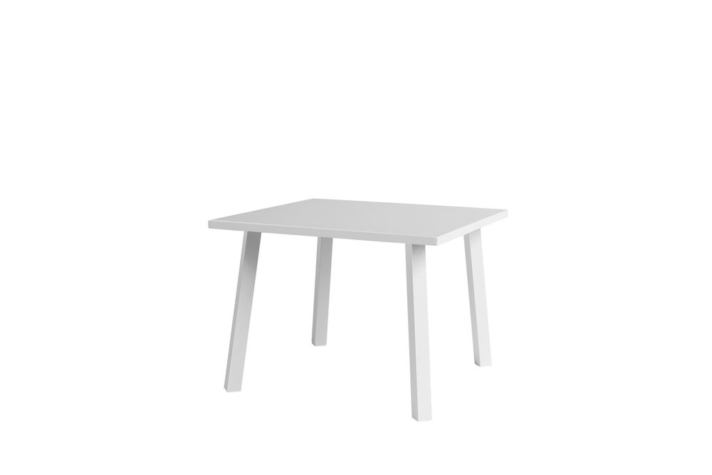 White Aluminum Square Outdoor Dining Table - 39-inch
