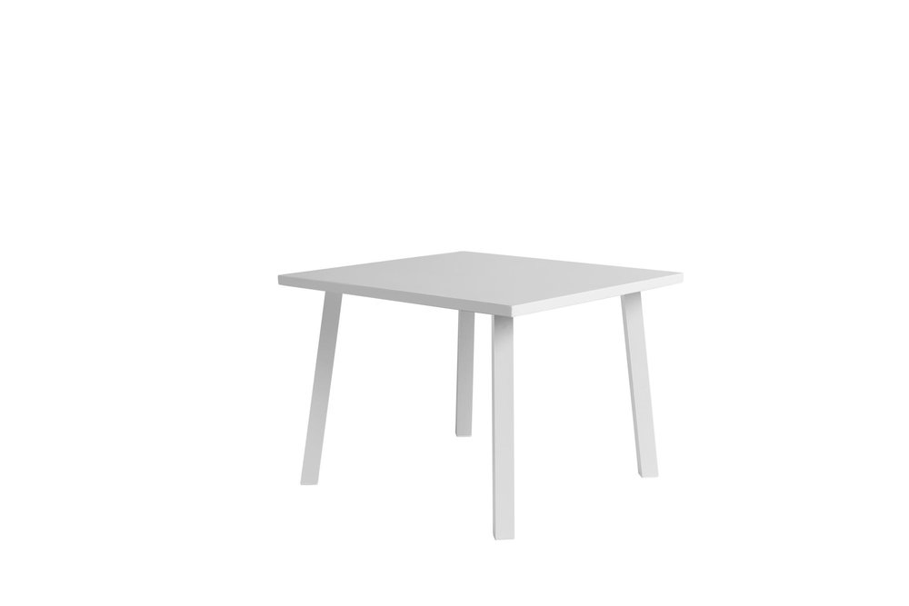 White Aluminum Square Outdoor Dining Table - 39-inch