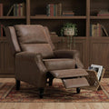Brown Faux Leather Manual Recliner - 36-inch