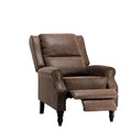 Brown Faux Leather Manual Recliner - 36-inch